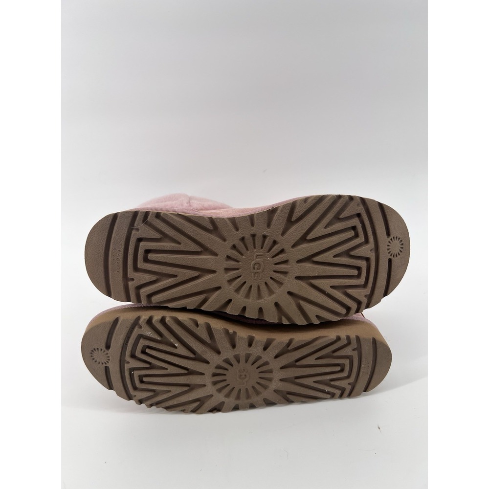 UGG Boots Size 7 Classic Fur  Sherpa Cuff‎ Pink Crystal Festival Boho Coquette - Picture 8 of 12